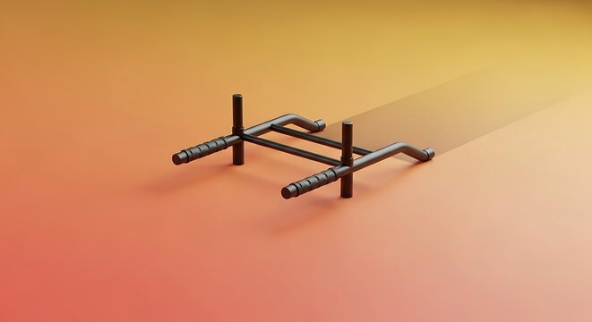 Modern parallel bars on gradient background