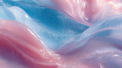 Obraz premium Soft Translucent Gel Texture in Pastel Pink and Blue Colors