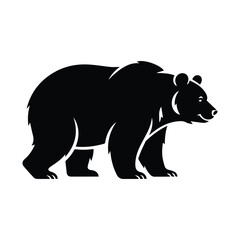 Fototapeta premium Majestic black bear walking in profile view with strong stance