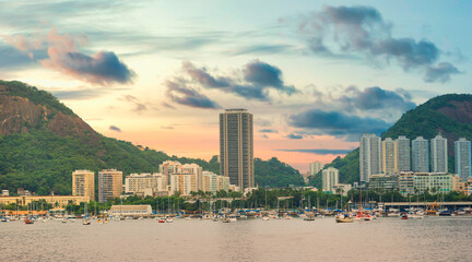 Fototapeta premium Rio de Janeiro, Brazil. View of the city across the bay.