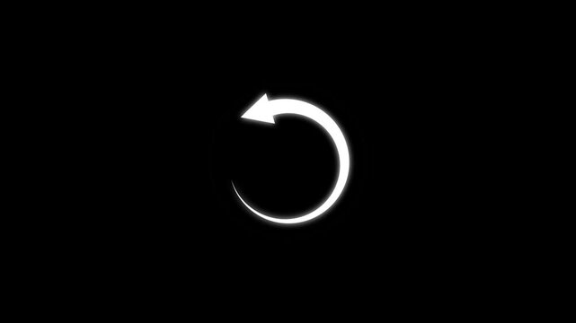 Arrow loading icon animation. Uploading arrow motion. waiting icon. Circle arrow refresh and reload 4k video.