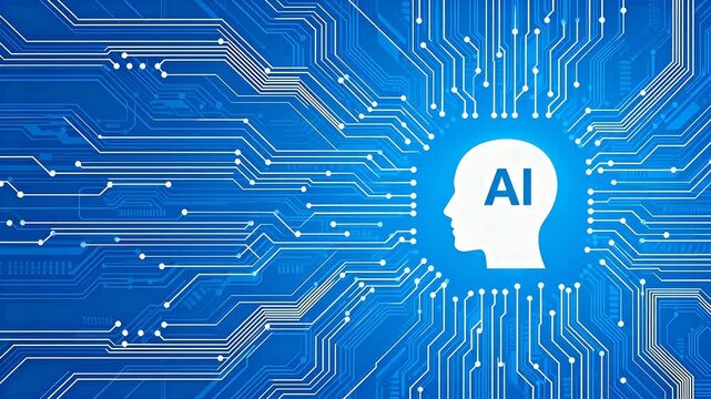 AI circuit board human head