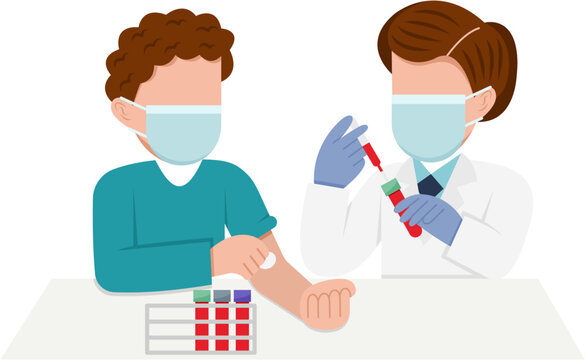 Doctor Taking Blood Sample From Patient