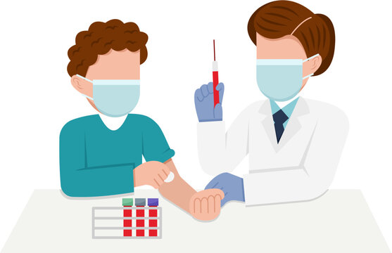 Doctor Taking Blood Sample From Patient