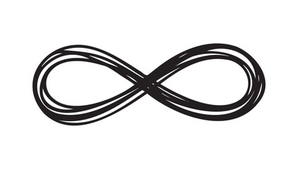 Naklejka premium Infinity sign doodle hand drawn icon 