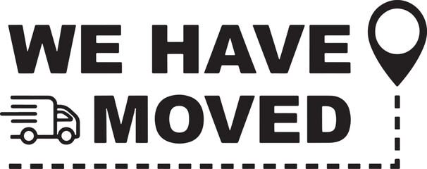 Obraz premium Moved Address Location Change Vector Icon
