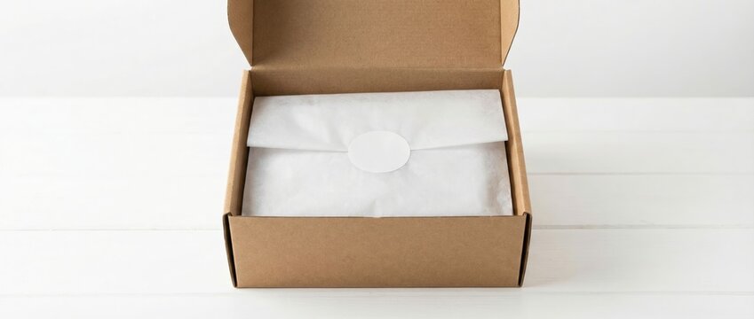 Unboxing a new product home office photography minimalist environment top-down view packaging experience for online shopping