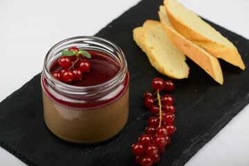 Delicious Pt with Red Currants and Toasted Baguette