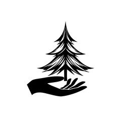 Fototapeta premium Save the forest icon isolated on white background