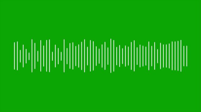 audio waveform animation, sound wave visualizer, music frequency spectrum, voice signal effect, digital audio motion