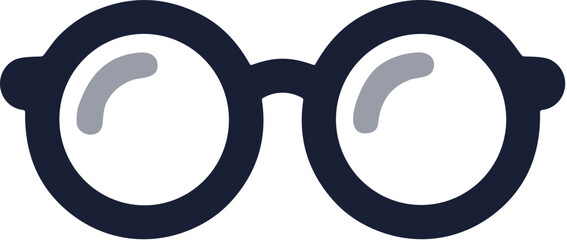 Minimalist Line Art Eyeglasses, Spectacles, Glasses Optical Accessory Icon