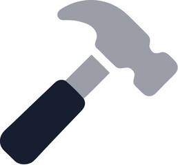 Minimalist Flat Design Hammer Instrument Tool for Construction or Repairing Icon