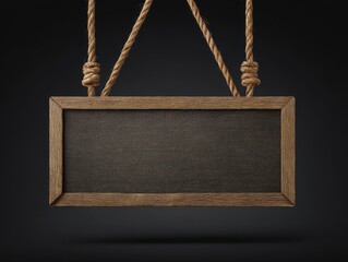 blank signboard isolated on a black background