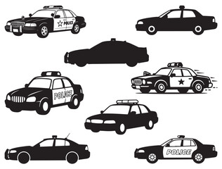 POLICE CAR SILHOUETTE © Toseef