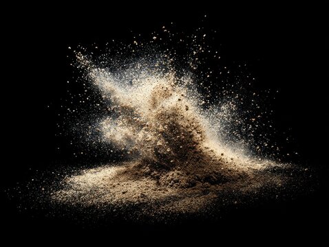 dirt splatter isolated on a black background