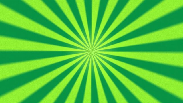 Green rays pulse outward from a central point