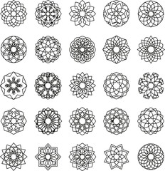 Geometric Mandala Ornaments Collection