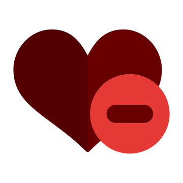 Negative Love Vector Icon