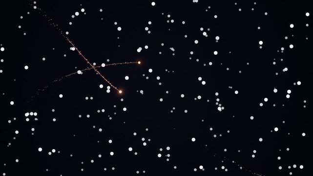 Constellation Patterns in Starry Night Sky.