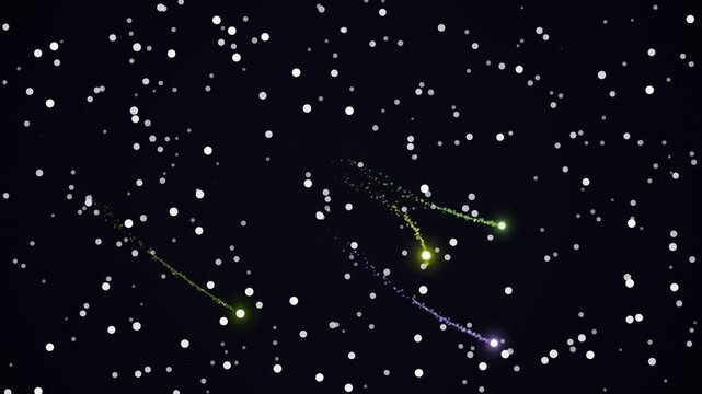 Constellation Patterns in Night Sky Stars.