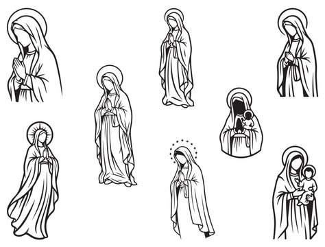 VIRGIN MARRY SILHOUETTE