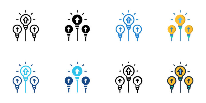 Unique Selling Proposition icons set multiple style collection. Editable stroke 
