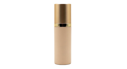 Gold cylindrical makeup container tube