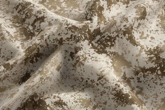 Ripstop Cotton Seamless Texture Brown Desert Camouflage Fabric Pattern Background 8K