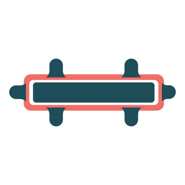 Colorful flat design blank label with rounded corners and four holes  web icon icon