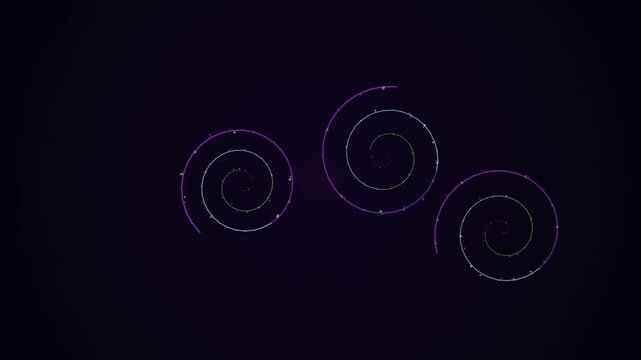 Three White Concentric Circles on Dark Background.