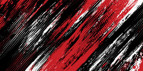 Gaming esport background striking stripes electric banner vector illustration design red black grunge brush wing comic pattern modern abstract concept livery stripes decal paint splash splatter.eps 10 © Samsul