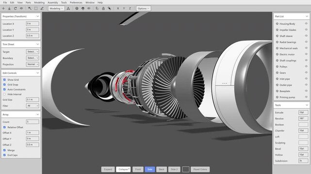 Aerospace 3D CAD Plane Maintenance Software