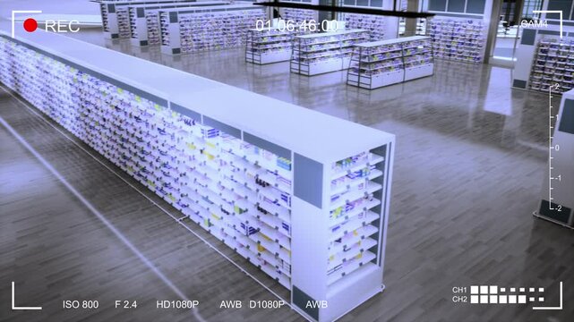 Pharmacy Store Video Feed From Security Camera System