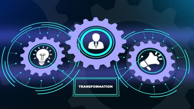 Business transformation innovation and organizational change strategy concept. Business, Technology, Internet and network concept.