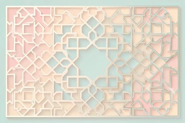 Obraz premium Minimalist Islamic Geometric Pattern Ramadan Background 