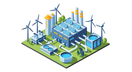 Sustainable Energy Production Facility with Renewable Sources.