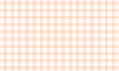 暖かみのあるオレンジの格子模様。かわいいギンガムチェックの背景パターン。