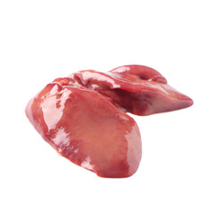 Raw liver on white background © Pixel-Shot