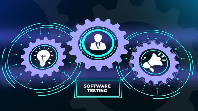 Software testing quality assurance and application performance validation concept. Business, Technology, Internet and network concept.