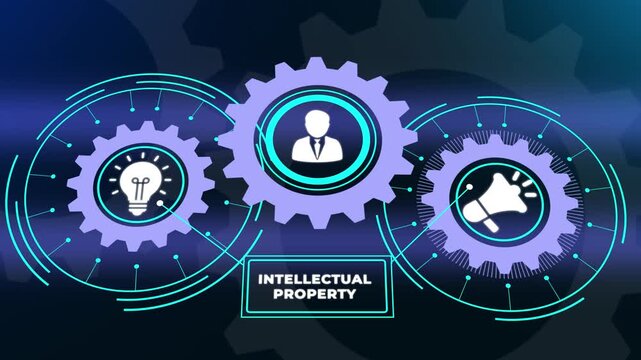 Intellectual property protection copyright and innovation rights concept. Business, Technology, Internet and network concept.