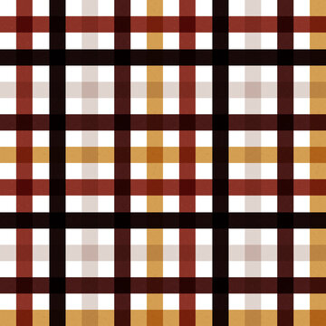 Seamless Plaid Tartan Pattern Background in Autumn Colors