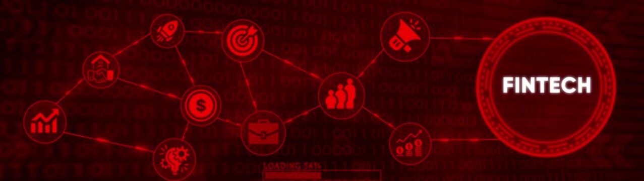 Digital marketing strategy network animation with progress bar loading on binary code background representing growth and data analysis