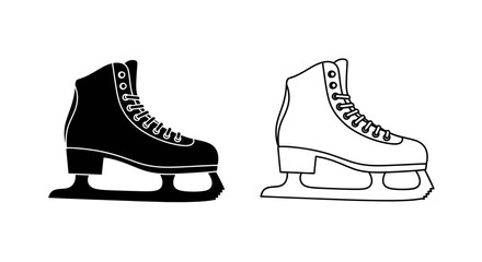 ice skates vector