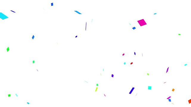 Colorful explosion of confetti, colorful confetti explosion with alpha channel, confetti paper explosion, for birthday event, celebration, party, confetti celebration overlay background video 4K