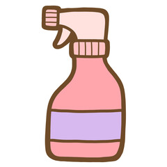 Cute Cleaning Spray Bottle Organization Clipart
