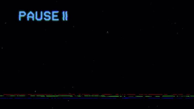 Retro VHS Pause Screen Analog Glitch Distortion Transparent Loop