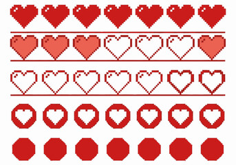 Red Heart Icons and Symbols Collection.