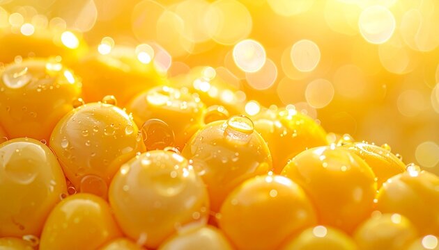 Corn Kernels on Cob with Natural Light and Bokeh