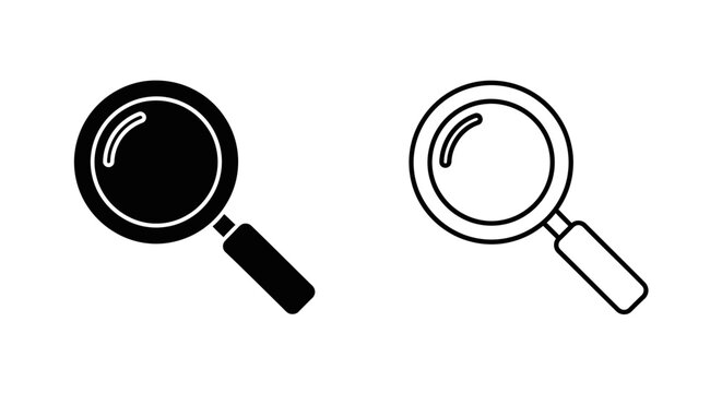 Magnifying glasses, search, inspection, examination, investigation, discovery, detail, analysis Vector
