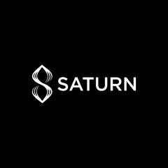 Elegant Saturn Logo Design with Stylized S Symbol. © Poncotan